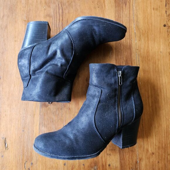 BareTraps Womens Legacy Faux Leather Ankle Ankle Boots Black 8.5 M Bootie - Picture 7 of 8